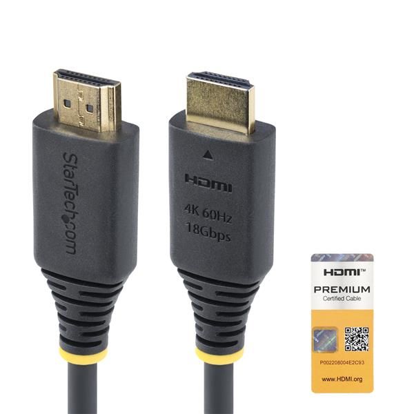 StarTech.com 1m (3.3ft) Premium Certified High Speed HDMI Cable, 4K60Hz - Alta …