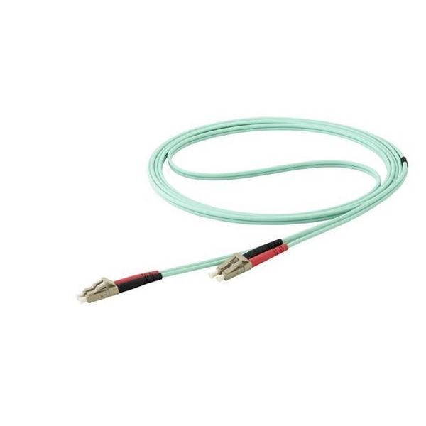 StarTech.com 7 m OM4 LC to LC Multimode Duplex Fiber Optic Patch Cable - Aqua -…