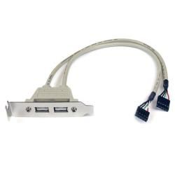 StarTech.com Adattatore piastra slot basso profilo 2 porte USB A femmina - Pann…