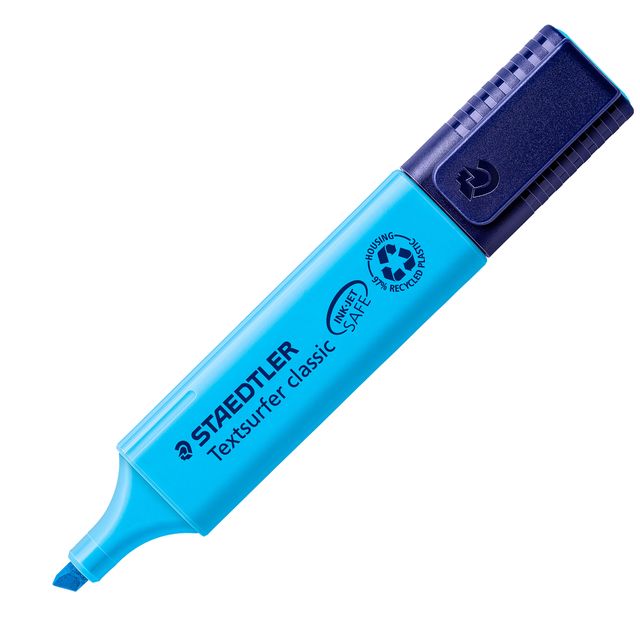 Evidenziatore Textsurfer Classic - punta a scalpello - tratto 1,0-5,0mm - azzur…