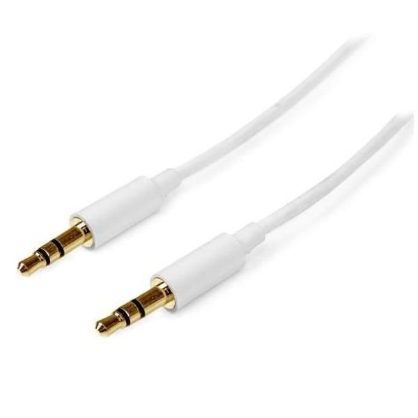 StarTech.com Cavo audio stereo slim da 3,5 mm bianco 1m - M/M - Cavo per cuffie…