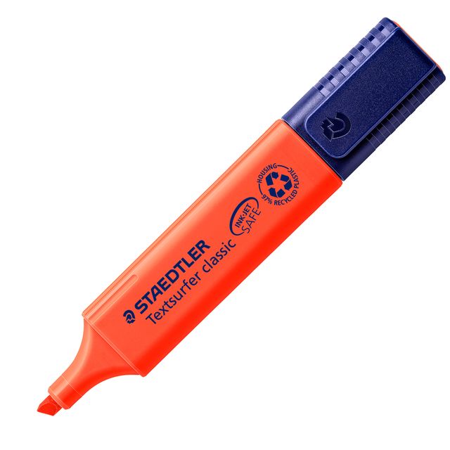 Evidenziatore Textsurfer Classic - punta a scalpello - tratto1 - 5 mm - rosso -…