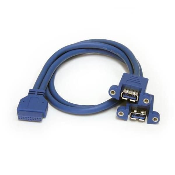 StarTech.com Cavo pannello USB 3.0 2 porte - Cavo USB A a collettore scheda mad…