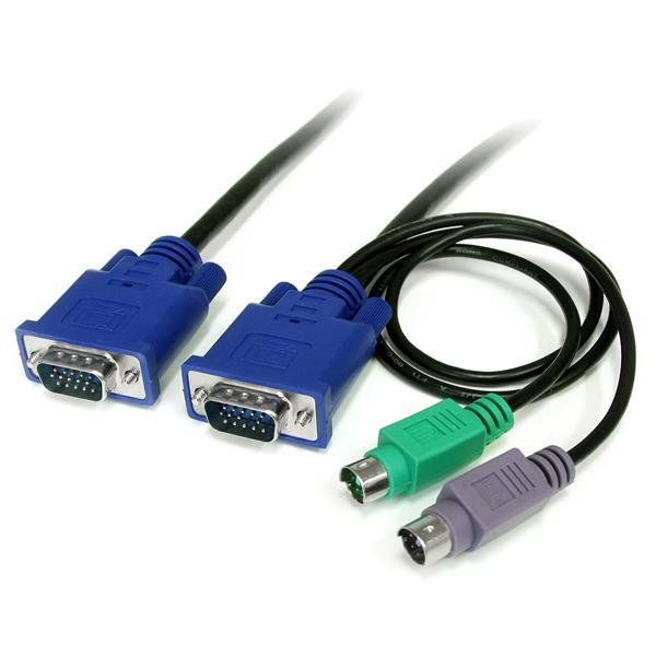 StarTech.com Cavo sottile KVM, PS/2 3 in 1, 1,8 m (SVECON6) - Cavo tastiera / v…