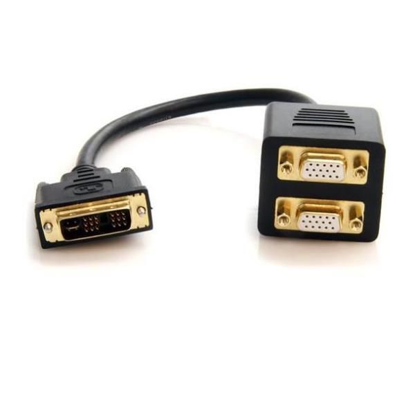 StarTech.com Cavo splitter video da DVI a due VGA da 30 cm - Sdoppiatore DVI-I …