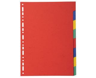 Exacompta - Divisorio - 8 parti - per A4 - con schede - colori assortiti