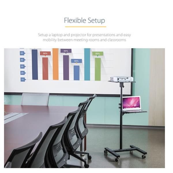 StarTech.com Supporto per proiettore e laptop - Carrello portatile per videopro…