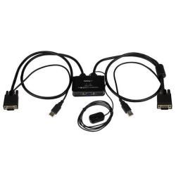 StarTech.com Switch Commutatore KVM USB VGA a 2 porte - Switch Box KVM Alimenta…