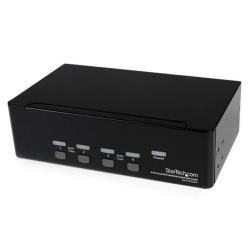 StarTech.com Switch KVM Dual DVI USB 4 porte con audio e hub USB 2.0 - Switch K…