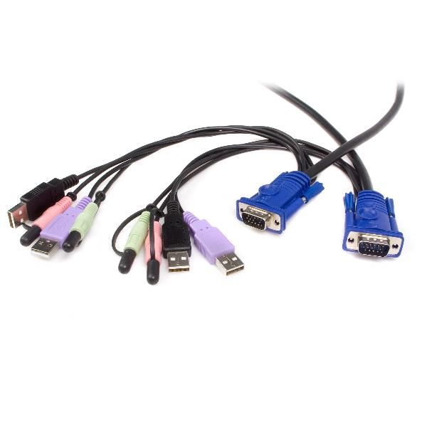 StarTech.com Switch KVM cavo VGA USB 2 porte con audio - Switch KVM / audio - 2…