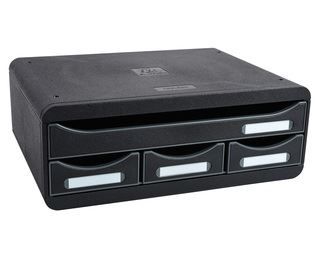 Exacompta Ecoblack MINI A4+ - Cassettiera - 4 cassetti - nero