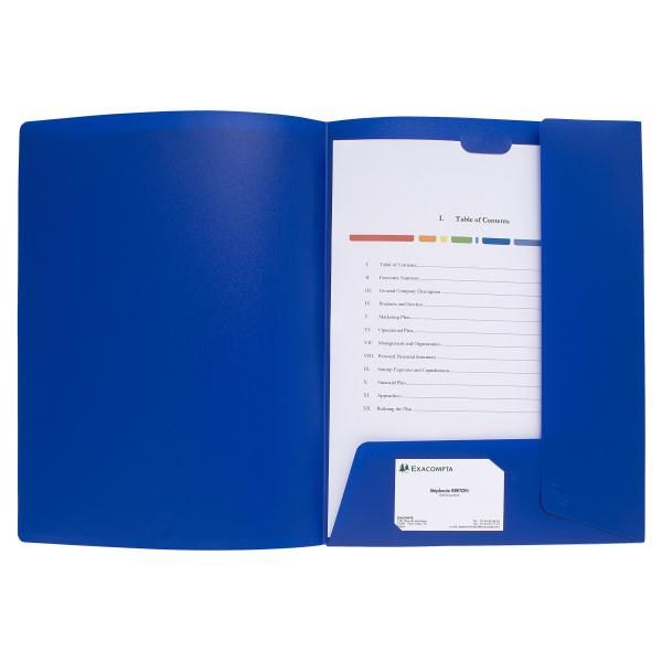 Exacompta Kreacover - Cartelletta a 2 lembi - per A4 - blu