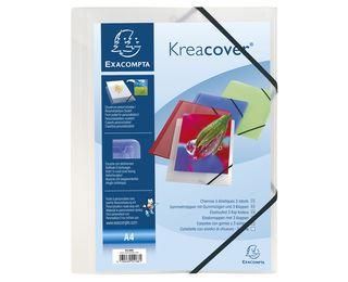 Exacompta Kreacover - Cartelletta a 3 lembi - per A4 - capacità 200 fogli - bia…