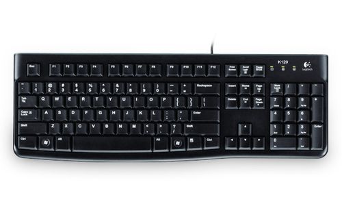 TASTIERA K120 LOG OEM BLACK USB SLIM
