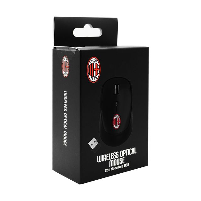 TECHMADE MOUSE SENZA FILO UFFICIALE MILAN NERO TM-XJ35-MILBK