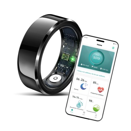 TECHMADE SMART RING NEXA [Ø8] - Fitness Tracker Bluetooth - per iOS e Android /…