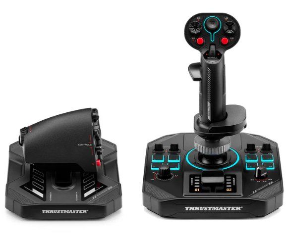THRUSTMASTER SOL-R 4 HOTAS - JOYSTICK E MANETTA PER PC USB-C NERO