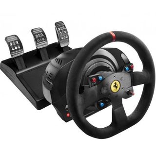 THRUSTMASTER T300 FERRARI ALCANTARA VOLANTE CON PEDALIERA COMPATIBILE PS3/PS4/W…