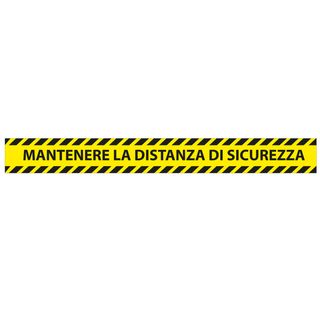 Adesivo da terra - "mantenere la distanza di sicurezza" - 90 x 10 cm - Studio T…