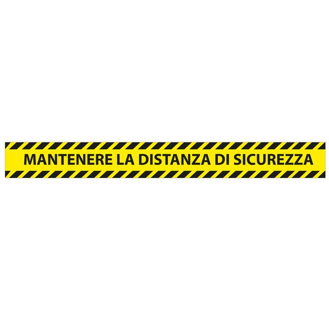 Adesivo da terra - "mantenere la distanza di sicurezza" - 90 x 10 cm - Studio T…
