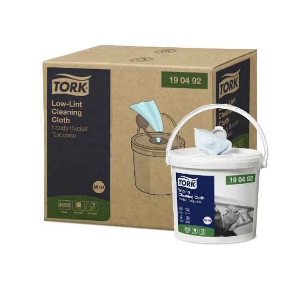 TORK SECCHIELLO PANNI PULIZIA 1 VELO 200 STRAPPI BIANCO CONF 4 Pz.