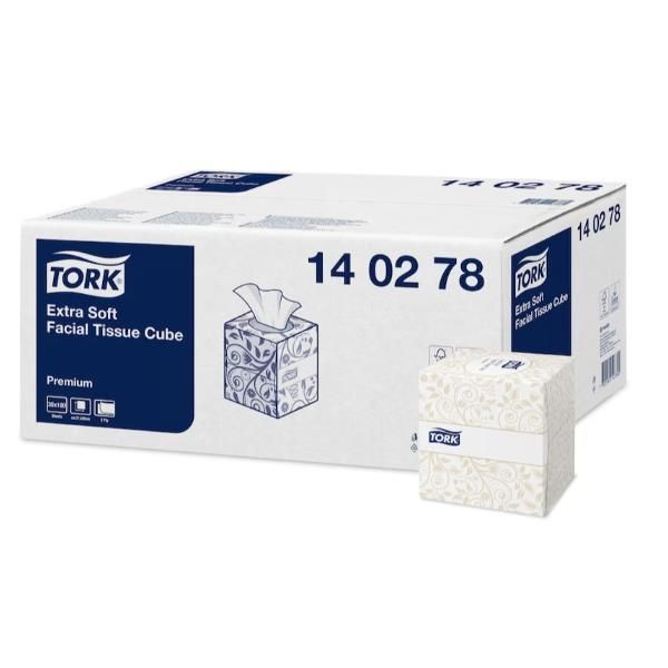 TORK VELINE VISO EXTRA SOFT CUBE IN FIBRA 100 FOGLI 2 VELI 20X21 CM BIANCO CONF…