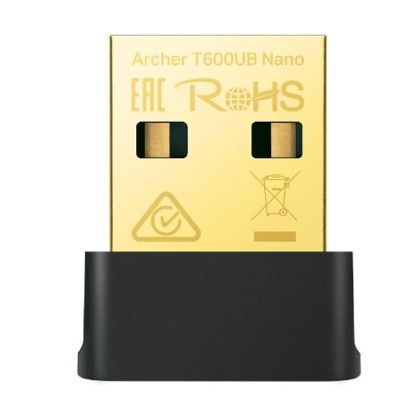 TP-LINK ARCHER T600UB NANO ADATTATORE DI RETE USB WI-FI DUAL BAND 2.4GHz 200 Mb…