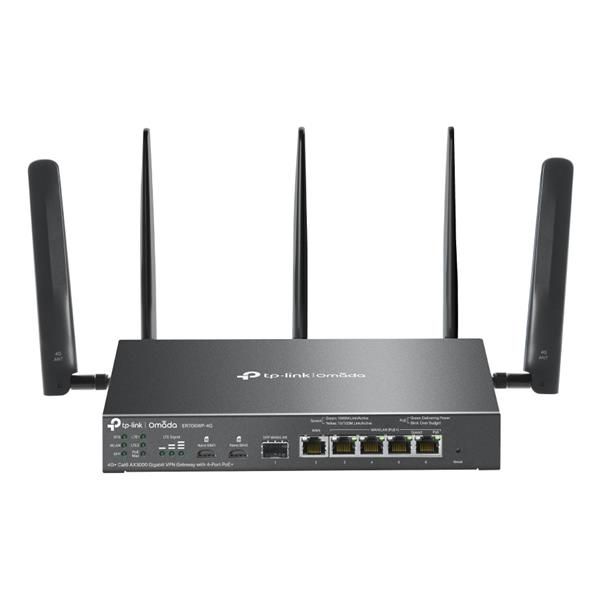 TP-LINK OMADA ER706WP-4G ROUTER 4G LTE WI-FI 6 DUAL BAND SWITCH 4 PORTE 1GbE 5 …