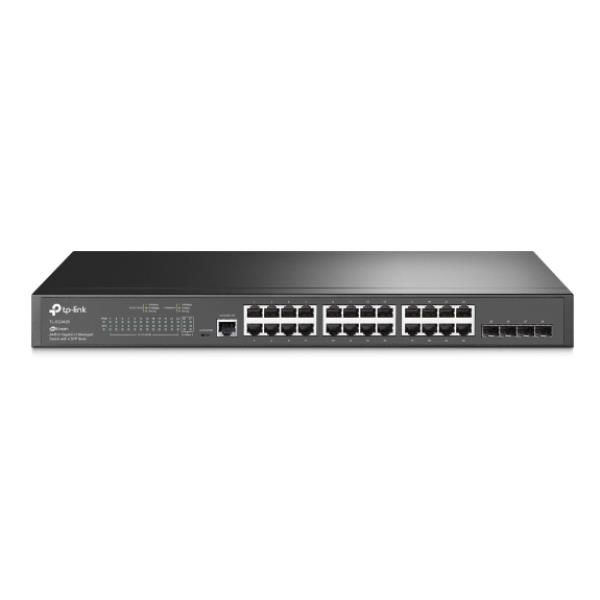 TP-LINK Switch Managed L2 con 24 Porte Gigabit e 4 Slot SFP | JetStream by Omad…