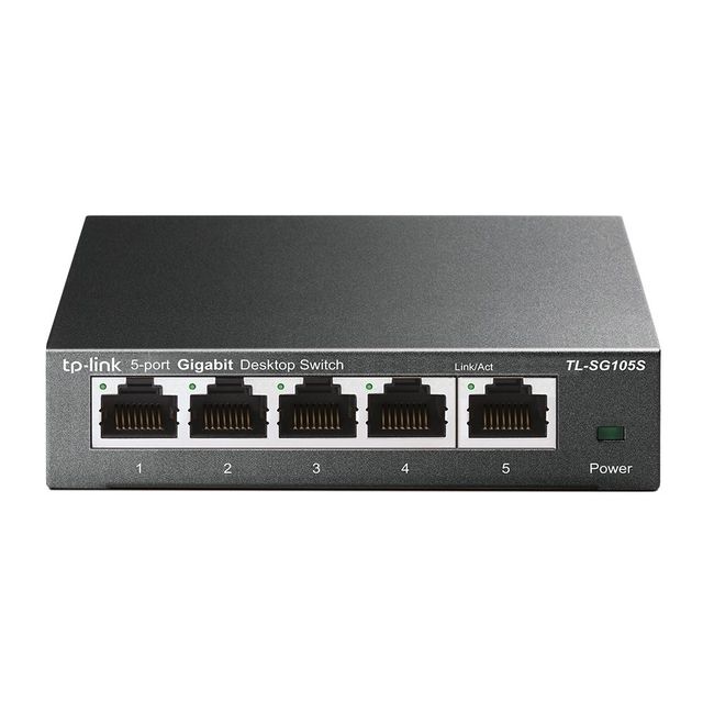 TP-LINK TL-SG105S SWITCH 5 PORTE GIGABIT ETHERNET NON GESTITO IN METALLO DESKTO…