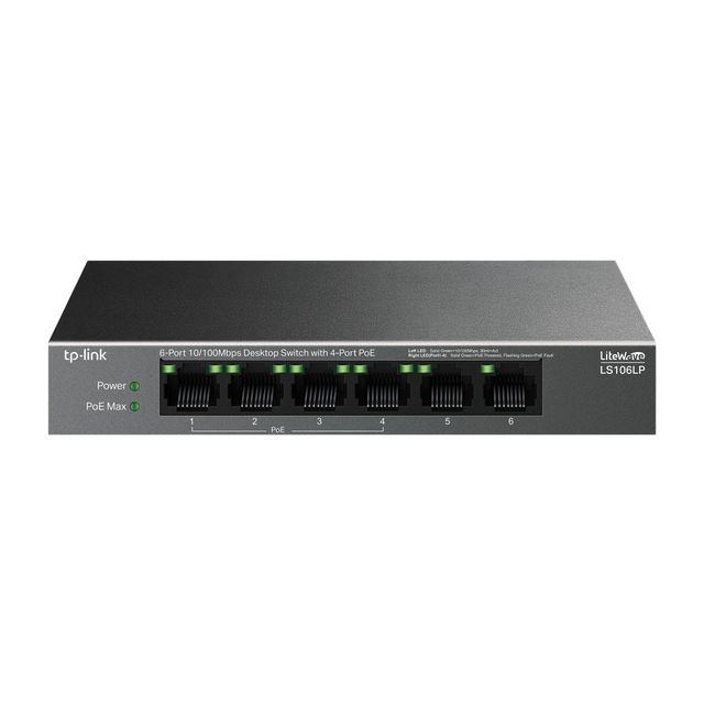 TP-Link LiteWave LS106LP switch di rete Non gestito Fast Ethernet (10/100) Supp…