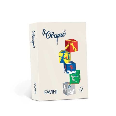 FAVINI Le Cirque - Avorio - A3 (297 x 420 mm) - 80 g/m² - 500 fogli carta comune