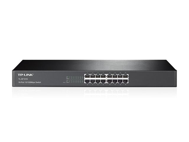 TP-Link TL-SF1016 switch di rete Non gestito Fast Ethernet (10/100) 1U Nero