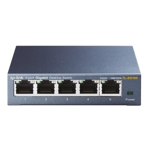 TP-Link TL-SG105 5-Port Metal Gigabit Switch - Switch - unmanaged - 5 x 10/100/…
