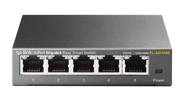 TP-Link TL-SG105E switch di rete Gestito L2 Gigabit Ethernet (10/100/1000) Nero