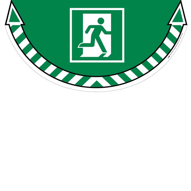Adesivo segnalatore Take Care - da terra - "uscita di emergenza" - 70 x 35 cm -…