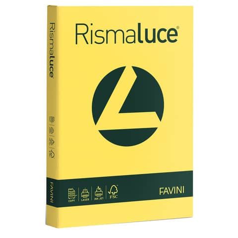 FAVINI RismaLuce - Giallo sole - A4 (210 x 297 mm) - 200 g/m² - 125 fogli carta…