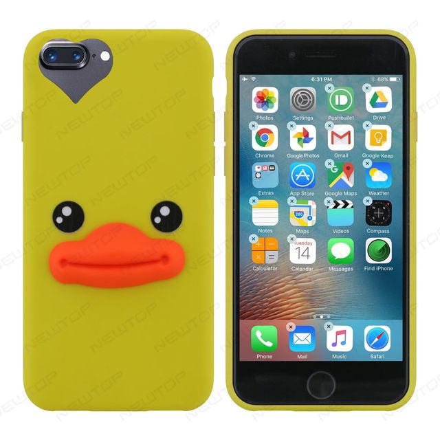 TPU KID ANIMAL COVER IPHONE 7 - 8 PLUS DUCK