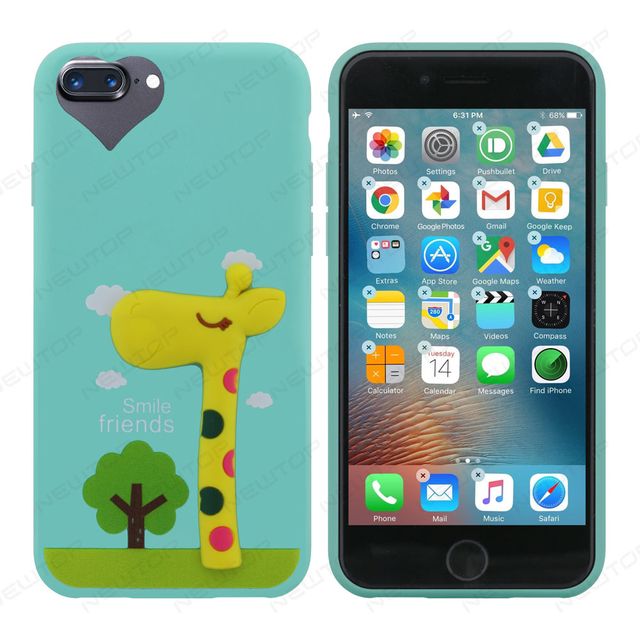 TPU KID ANIMAL COVER IPHONE 7 - 8 PLUS GIRAFFE
