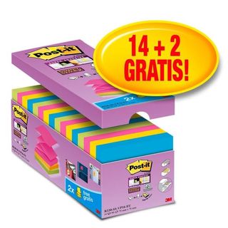 FOGLIETTI POST-IT SUPER STICKY COLORATI Z-NOTES - VALUE PACK DA 12 BLOCCHETTI +…