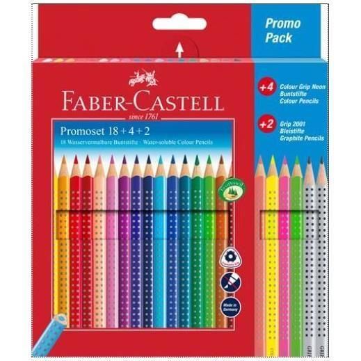 Faber-Castell Colour GRIP Promo Pack - Set di matite colorate e matite - colori…