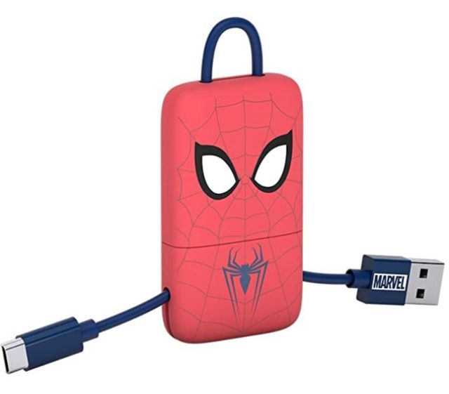 TRIBE CAVO MFI LIGHTNING KEYLINE 22CM PORTACHIAVI SPIDER-MAN