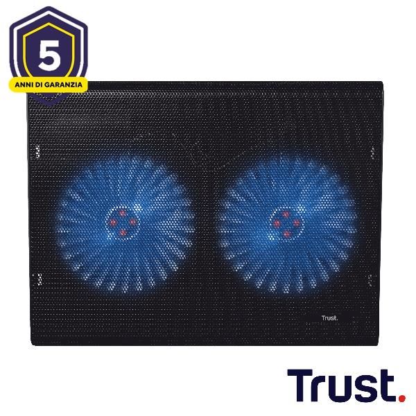 TRUST 20104 BASE DI RAFFREDDAMENTO PER NOTEBOOK 17.3" CON 2 VENTOLE ILLUMINATE …