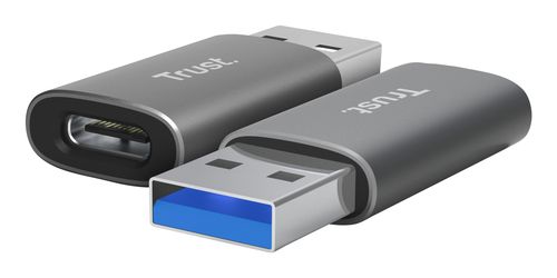 TRUST CALYX ADATTATORI DA USB-A A USB-C GRIGIO CONF 2 Pz.
