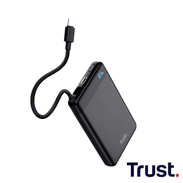 TRUST FIERA 10.000 POWERBANK FIXED CABLE