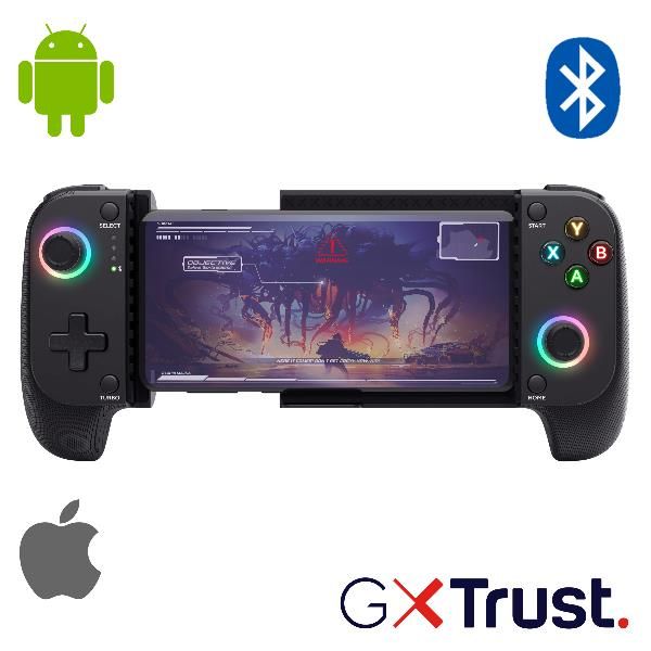 TRUST GXT 735 MYLOX CONTROLLER PER TELEFONO BLUETOOTH GAMEPAD RGB LED DOPPIA VI…