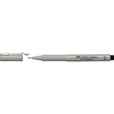 Faber-Castell ECCO PIGMENT - Penna punta in fibra - nero - inchiostro pigmentat…