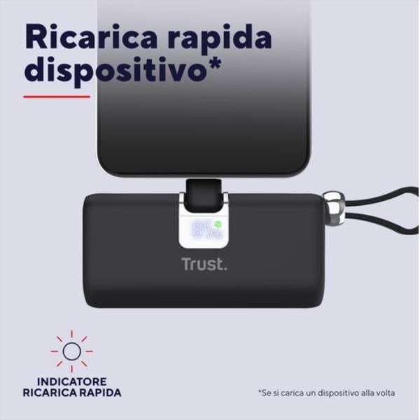 TRUST PACTO 5000 PD POCKET POWERBANK BLK