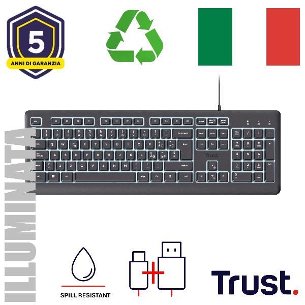 TRUST PRIMO ILLUMINATED KEYBOARD IT