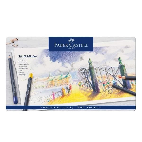 Faber-Castell GOLDFABER - Pastello colorato - colori assortiti (pacchetto di 36)